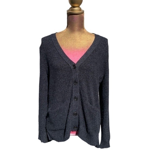 Madewell Sweater Cardigan Black Gray Size M - Picture 1 of 5
